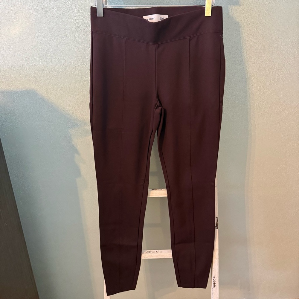 Old Navy Women's Dark Burgundy Stevie High Rise Leggings Women Size M